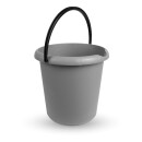 Eimer 5 Liter - Kunststoffbügel Anthrazit-2er Pack (2 Stück)