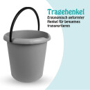 Eimer 5 Liter - Kunststoffbügel Anthrazit-2er Pack (2 Stück)