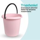 Eimer 5 Liter - Kunststoffbügel Rosa-3er Pack (3 Stück)