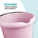 Eimer 5 Liter - Kunststoffbügel Rosa-3er Pack (3 Stück)