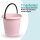 Eimer 5 Liter - Kunststoffbügel Rosa-3er Pack (3 Stück)