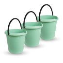 Eimer 5 Liter - Kunststoffbügel Grün-3er Pack...