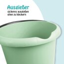 Eimer 5 Liter - Kunststoffbügel Grün-3er Pack (3 Stück)