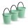 Eimer 5 Liter - Kunststoffbügel Grün-3er Pack (3 Stück)