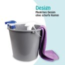 Eimer mit Metallbügel Anthrazit - 10 Liter - 1er Pack (1 Stück)