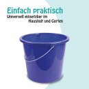 Eimer mit Metallbügel Dunkelblau - 10 Liter - 2er Pack (2 Stück)