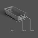 Aufbewahrungskorb Anthrazit 0,7l - 20x10x5 cm - 2er Pack