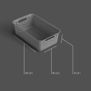 Aufbewahrungskorb Anthrazit 2,0l - 25x16x8 cm - 2er Pack