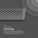 Aufbewahrungskorb Anthrazit 2,0l - 25x16x8 cm - 4er Pack