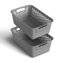 Aufbewahrungskorb Anthrazit 5,0l - 30x20x11 cm - 2er Pack