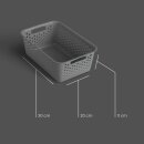 Aufbewahrungskorb Anthrazit 5,0l 30x20 cm 4er Pack