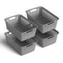 Aufbewahrungskorb Anthrazit 5,0l - 30x20x11 cm - 4er Pack