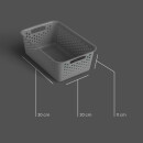 Aufbewahrungskorb Anthrazit 5,0l - 30x20x11 cm - 4er Pack