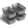 Aufbewahrungskorb Anthrazit 5,0l - 30x20x11 cm - 4er Pack