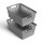 Aufbewahrungskorb Anthrazit 10,0l - 37x26x17 cm - 2er Pack