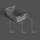 Aufbewahrungskorb Anthrazit 10,0l 37x26 cm 4er Pack