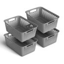 Aufbewahrungskorb Anthrazit 10,0l - 37x26x17 cm - 4er Pack