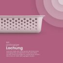 Aufbewahrungskorb Rosa 0,7l 20x10 cm 2er Pack