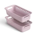 Aufbewahrungskorb Rosa 0,7l - 20x10x5 cm - 2er Pack