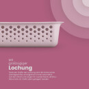 Aufbewahrungskorb Rosa 0,7l - 20x10x5 cm - 4er Pack