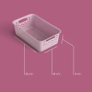 Aufbewahrungskorb Rosa 2,0l - 25x16x8 cm - 2er Pack