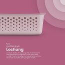 Aufbewahrungskorb Rosa 2,0l - 25x16x8 cm - 2er Pack