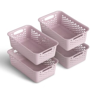 Aufbewahrungskorb Rosa 2,0l - 25x16x8 cm - 4er Pack