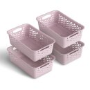 Aufbewahrungskorb Rosa 2,0l - 25x16x8 cm - 4er Pack
