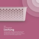 Aufbewahrungskorb Rosa 5,0l - 30x20x11 cm - 4er Pack