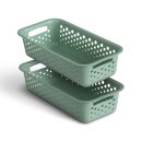 Aufbewahrungskorb Grün 0,7l - 20x10x5 cm - 2er Pack