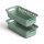 Aufbewahrungskorb Grün 0,7l - 20x10x5 cm - 2er Pack