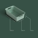 Aufbewahrungskorb Grün 2,0l 25x16 cm 2er Pack