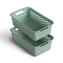 Aufbewahrungskorb Grün 2,0l - 25x16x8 cm - 2er Pack