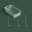 Aufbewahrungskorb Grün 2,0l - 25x16x8 cm - 2er Pack