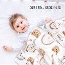 Kuscheldecke für Kinder samtweich 85x120 cm Bär