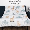 Kuscheldecke für Kinder samtweich 85x120 cm Safari