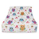 Kuscheldecke für Kinder samtweich 85x120 cm Eule