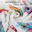 Kuscheldecke für Kinder samtweich 85x120 cm Eule