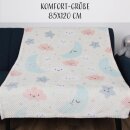 Kuscheldecke für Kinder samtweich 85x120 cm Sonne-Mond-Sterne