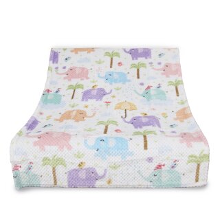 Kuscheldecke für Kinder samtweich 85x120 cm Elefant
