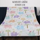 Kuscheldecke für Kinder samtweich 85x120 cm Elefant