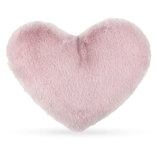 Herzkissen Plüsch Altrosa