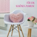 Herzkissen Plüsch Altrosa