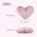 Herzkissen Plüsch Altrosa