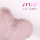 Herzkissen Plüsch Altrosa