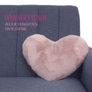 Herzkissen Plüsch Altrosa