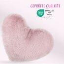 Herzkissen Plüsch Altrosa