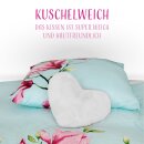 Herzkissen Plüsch Silber