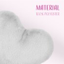 Herzkissen Plüsch Silber