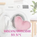 Herzkissen Plüsch Silber